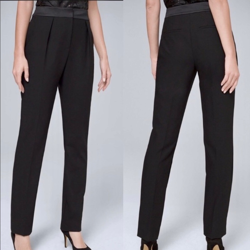 Size 8 WHBM White House Black Market Legacy Tuxedo Straight Pants